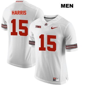 Men's NCAA Ohio State Buckeyes Jaylen Harris #15 College Stitched Authentic Nike White Football Jersey UJ20H67YN